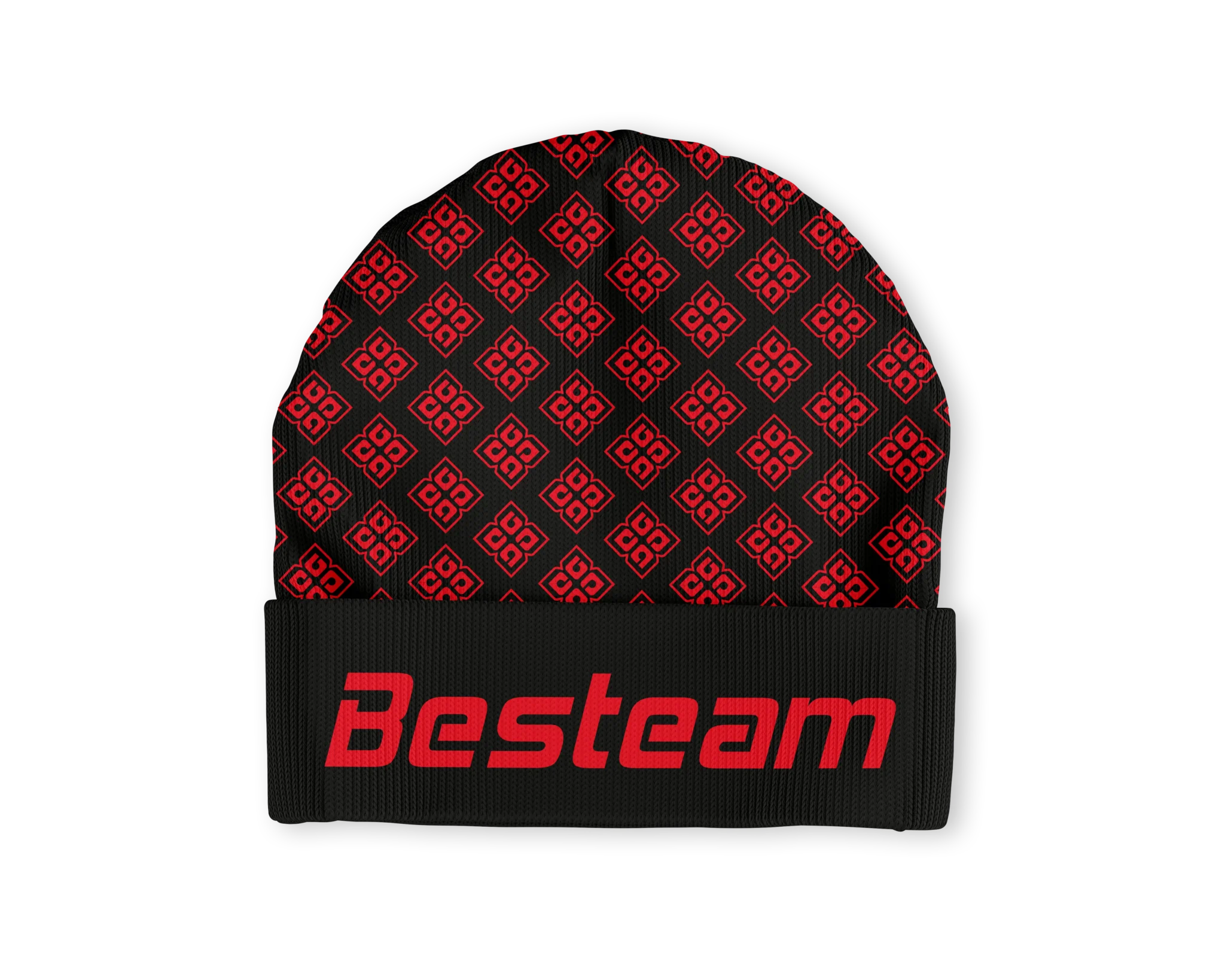 beanie red&blk