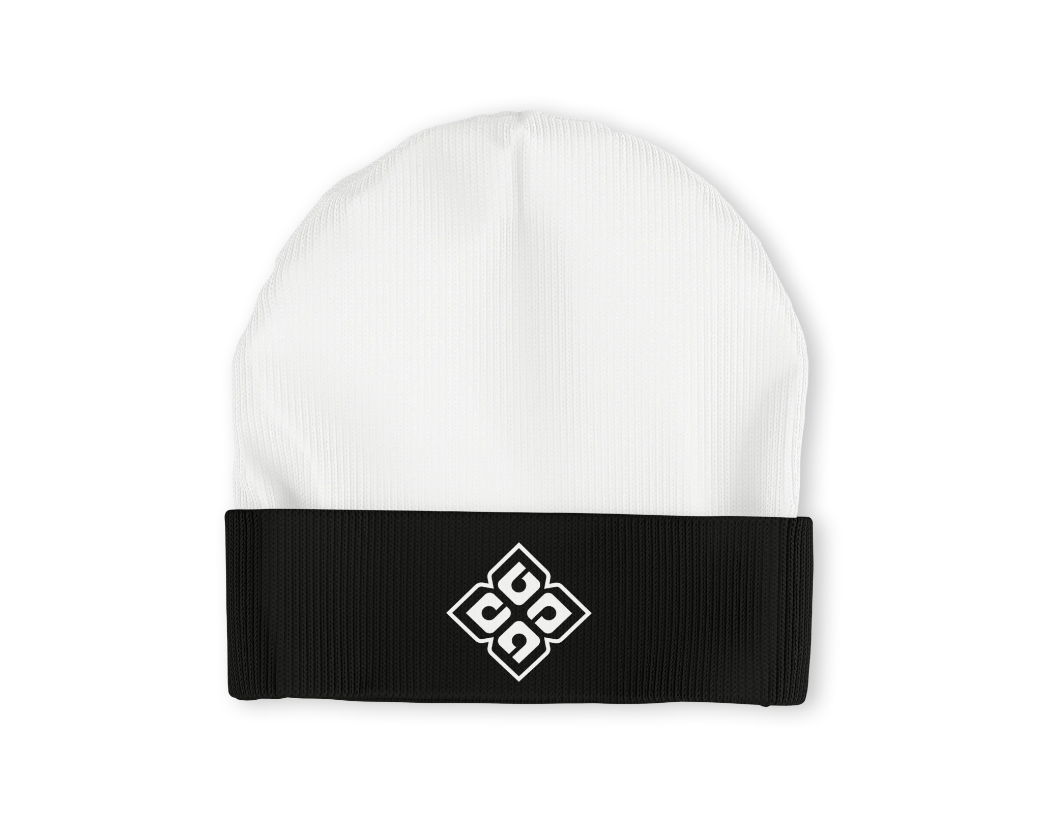 plain beanie blk&wht v2